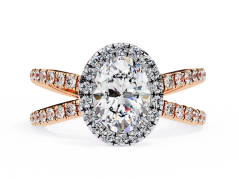 Printable 3D jewelry model of Solitaire Lady Ring with Diamond 3D Модель