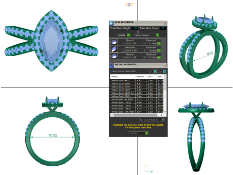 Printable 3D jewelry model of Solitaire Lady Ring with Diamond Modelo 3D