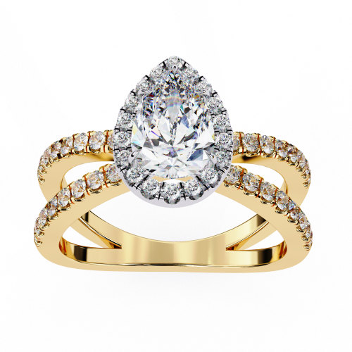 Printable 3D jewelry model of Solitaire Lady Ring with Diamond 3D Модель .c4d .max .obj .3ds .fbx .stl .blend 