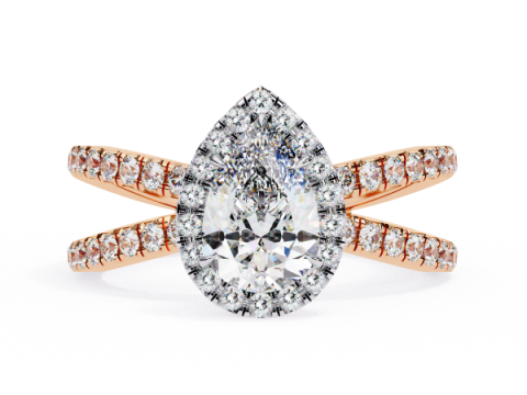 Printable 3D jewelry model of Solitaire Lady Ring with Diamond 3D Модель