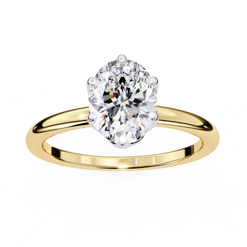 Printable 3D jewelry model of Solitaire Lady Ring with Diamond 3D Model .c4d .max .obj .3ds .fbx .stl .blend