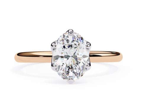 Printable 3D jewelry model of Solitaire Lady Ring with Diamond 3D Model