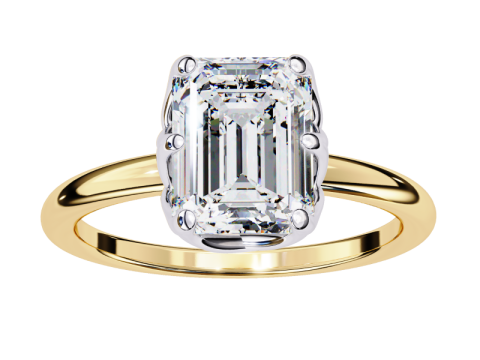 Printable 3D jewelry model of Solitaire Lady Ring with Diamond Modelo 3D
