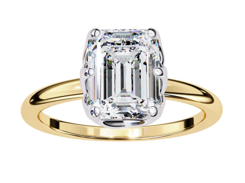 다이아몬드가 포함된 Solitaire Lady Ring의 인쇄 가능한 3D 주얼리 모델 3D 모델