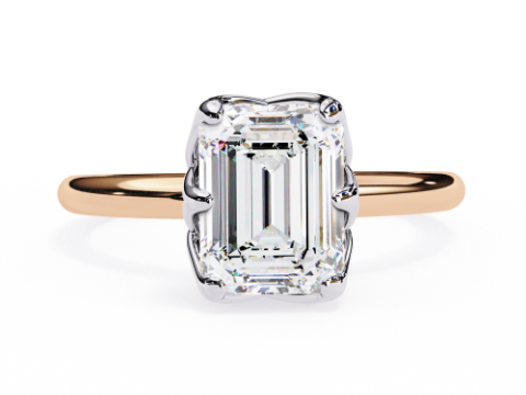 Printable 3D jewelry model of Solitaire Lady Ring with Diamond 3D Modell