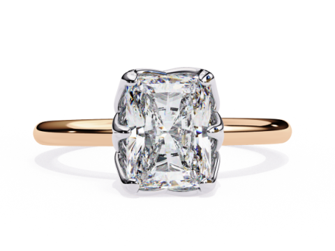 Printable 3D jewelry model of Solitaire Lady Ring with Diamond Modelo 3D
