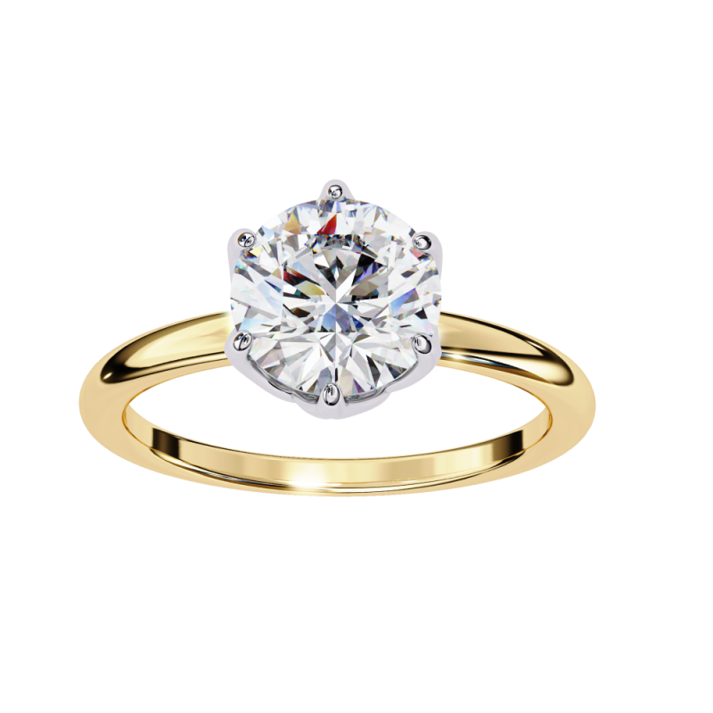 Printable 3D jewelry model of Solitaire Lady Ring with Diamond Modelo 3D .c4d .max .obj .3ds .fbx .stl .blend