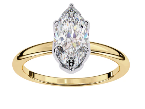 ダイヤモンド付きソリティア レディ リングの印刷可能な 3D ジュエリー モデル 3Dモデル