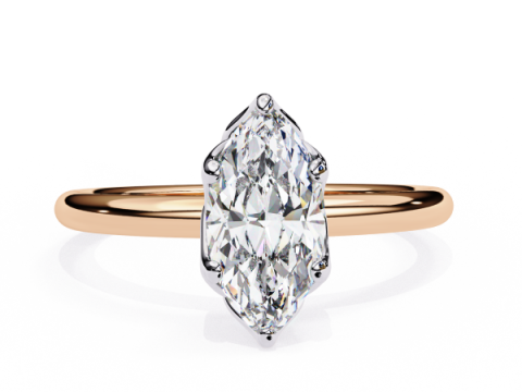 Printable 3D jewelry model of Solitaire Lady Ring with Diamond Model 3D