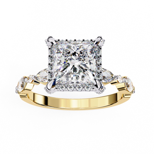 Printable 3D jewelry model of Solitaire Lady Ring with Diamond Modelo 3D .c4d .max .obj .3ds .fbx .stl .blend