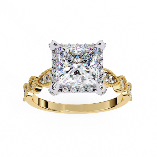 Printable 3D jewelry model of Solitaire Lady Ring with Diamond 3D 모델 .c4d .max .obj .3ds .fbx .stl .blend