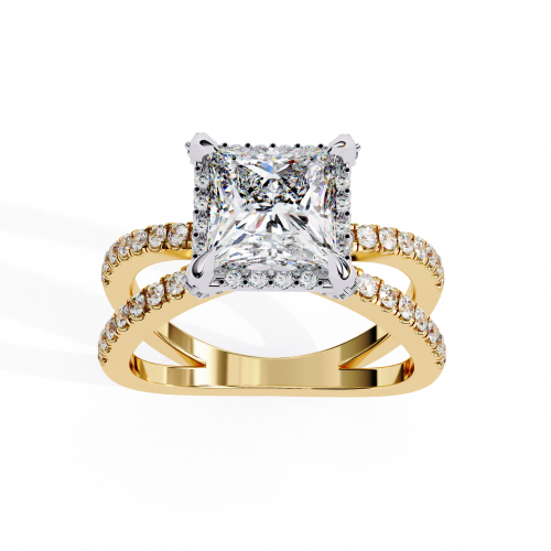 Printable 3D jewelry model of Solitaire Lady Ring with Diamond Modelo 3D .c4d .max .obj .3ds .fbx .stl .blend