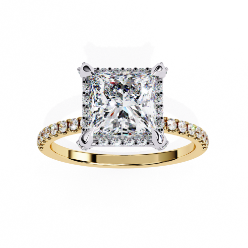Printable 3D jewelry model of Solitaire Lady Ring with Diamond 3D 모델 .c4d .max .obj .3ds .fbx .stl .blend
