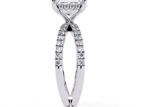 Printable 3D jewelry model of Solitaire Lady Ring with Diamond 3Dモデル