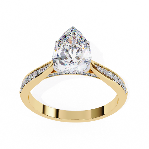 Printable 3D jewelry model of Solitaire Lady Ring with Diamond Model 3D .c4d .max .obj .3ds .fbx .stl .blend 