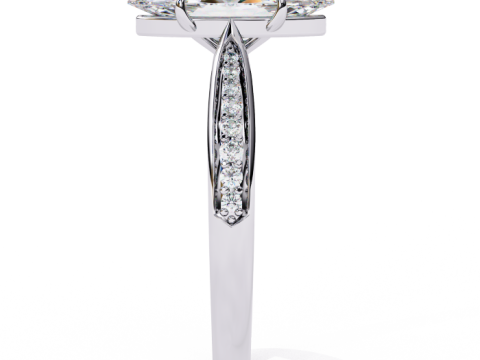 Printable 3D jewelry model of Solitaire Lady Ring with Diamond Model 3D