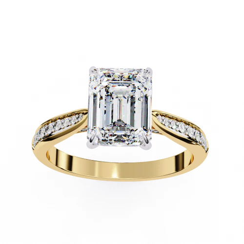 Printable 3D jewelry model of Solitaire Lady Ring with Diamond 3D Model .c4d .max .obj .3ds .fbx .stl .blend 