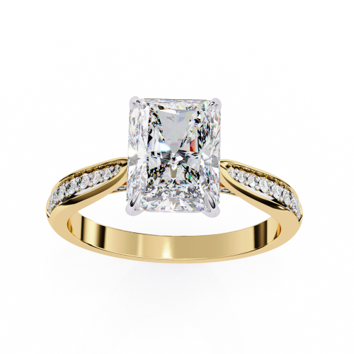 Printable 3D jewelry model of Solitaire Lady Ring with Diamond 3D Modell .c4d .max .obj .3ds .fbx .stl .blend 