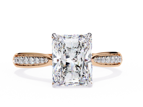 Printable 3D jewelry model of Solitaire Lady Ring with Diamond 3D Modell