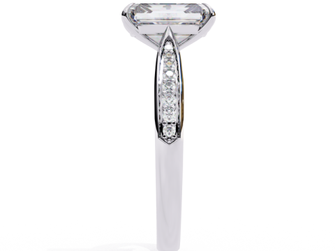 Printable 3D jewelry model of Solitaire Lady Ring with Diamond 3D Modell