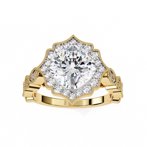 Printable 3D jewelry model of Solitaire Lady Ring with Diamond 3D Модель .c4d .max .obj .3ds .fbx .stl .blend