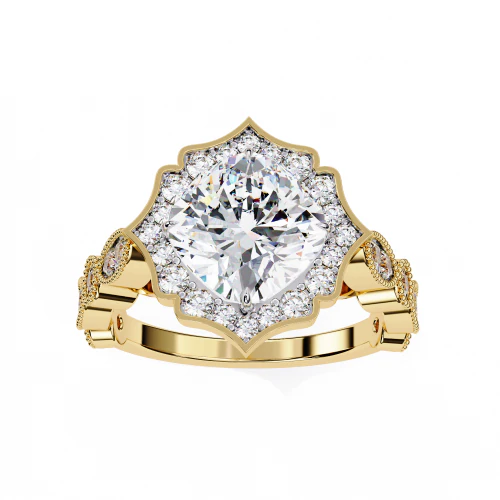 Printable 3D jewelry model of Solitaire Lady Ring with Diamond 3D Model .c4d .max .obj .3ds .fbx .stl .blend 