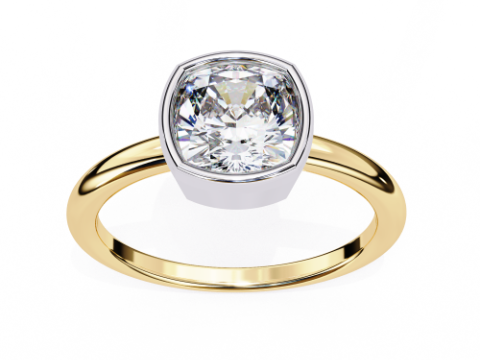Printable 3D jewelry model of Solitaire Lady Ring with Diamond Modelo 3D