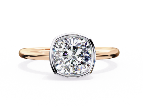 Printable 3D jewelry model of Solitaire Lady Ring with Diamond Modelo 3D