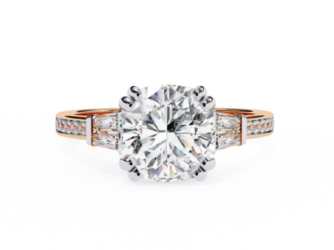 Printable 3D jewelry model of Solitaire Lady Ring with Diamond 3D 模型