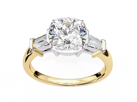 Printable 3D jewelry model of Solitaire Lady Ring with Diamond 3D Model