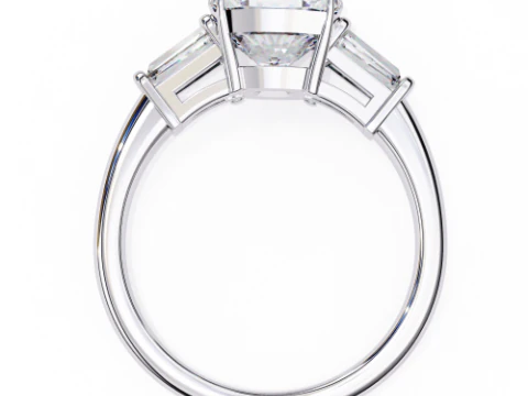 Printable 3D jewelry model of Solitaire Lady Ring with Diamond 3D Model