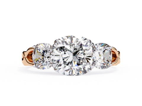 Printable 3D jewelry model of Solitaire Lady Ring with Diamond Model 3D