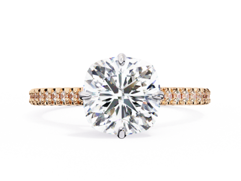 Printable 3D jewelry model of Solitaire Lady Ring with Diamond 3D Modell