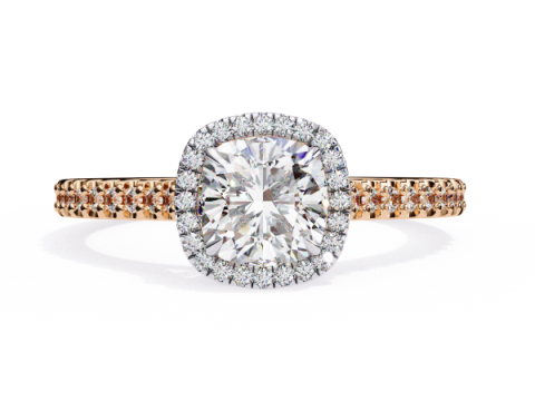 Printable 3D jewelry model of Solitaire Lady Ring with Diamond Model 3D