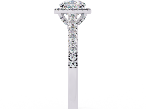 Printable 3D jewelry model of Solitaire Lady Ring with Diamond Model 3D