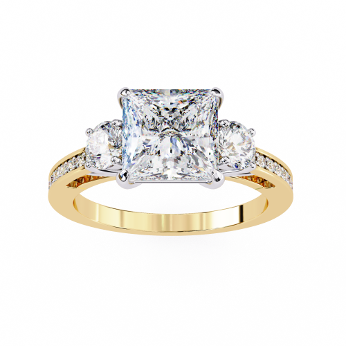 Printable 3D jewelry model of Solitaire Lady Ring with Diamond 3D Модель .c4d .max .obj .3ds .fbx .stl .blend 