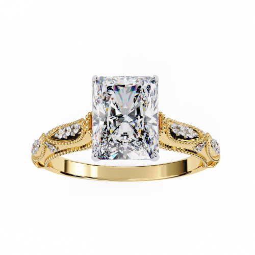 Printable 3D jewelry model of Solitaire Lady Ring with Diamond 3D Modell .c4d .max .obj .3ds .fbx .stl .blend 
