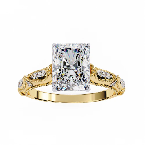 Printable 3D jewelry model of Solitaire Lady Ring with Diamond 3D Model .c4d .max .obj .3ds .fbx .stl .blend