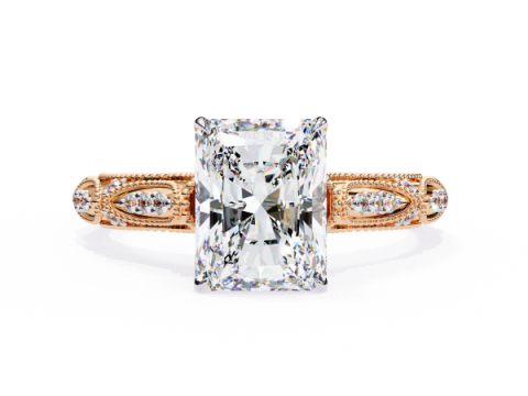 Printable 3D jewelry model of Solitaire Lady Ring with Diamond 3D Modell