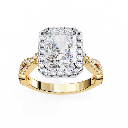 Printable 3D jewelry model of Solitaire Lady Ring with Diamond Modello 3D .c4d .max .obj .3ds .fbx .stl .blend 