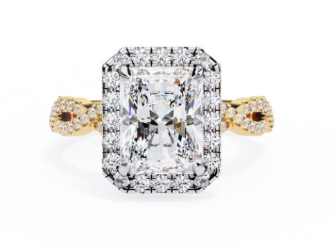 Printable 3D jewelry model of Solitaire Lady Ring with Diamond Modello 3D
