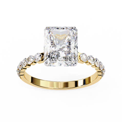 Printable 3D jewelry model of Solitaire Lady Ring with Diamond Modelo 3D .c4d .max .obj .3ds .fbx .stl .blend