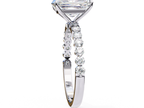 Printable 3D jewelry model of Solitaire Lady Ring with Diamond Modelo 3D