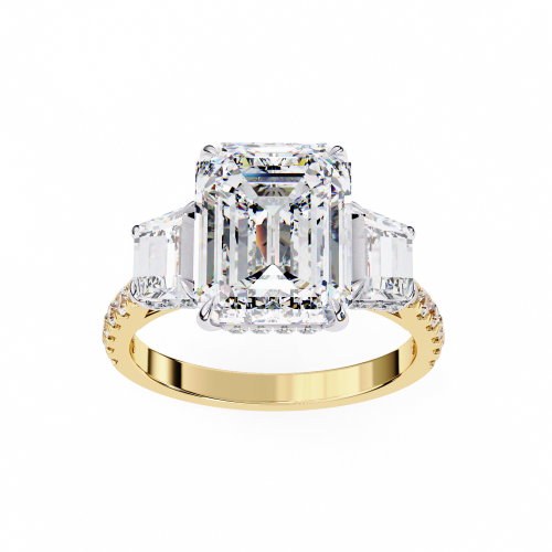 Printable 3D jewelry model of Solitaire Lady Ring with Diamond Modelo 3D .c4d .max .obj .3ds .fbx .stl .blend