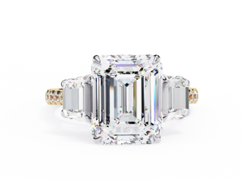 Printable 3D jewelry model of Solitaire Lady Ring with Diamond Modelo 3D