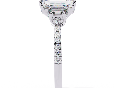 Printable 3D jewelry model of Solitaire Lady Ring with Diamond Modelo 3D
