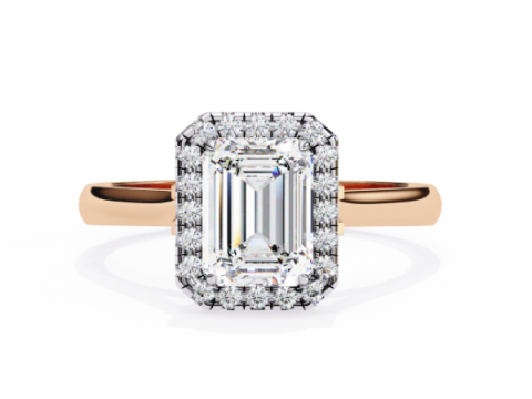 Printable 3D jewelry model of Solitaire Lady Ring with Diamond Modello 3D