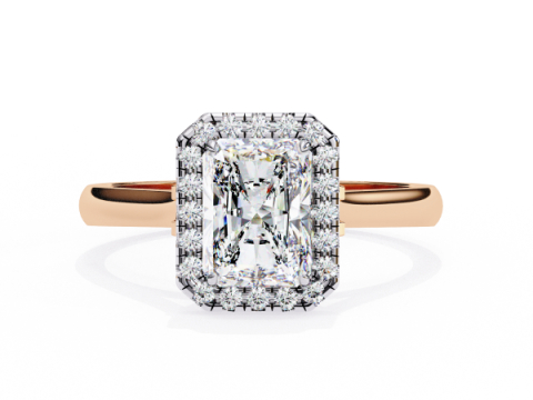 Printable 3D jewelry model of Solitaire Lady Ring with Diamond 3D Model