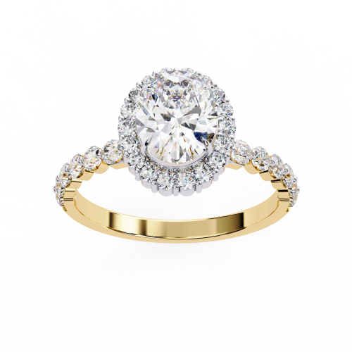 Printable 3D jewelry model of Solitaire Lady Ring with Diamond 3D Modell .c4d .max .obj .3ds .fbx .stl .blend
