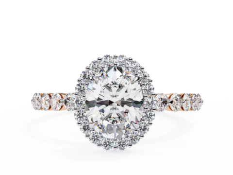 Printable 3D jewelry model of Solitaire Lady Ring with Diamond 3D Modell